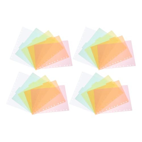 Separadores de carpetas de plástico con pestañas Homoyoyo de color aleatorio para hojas sueltas