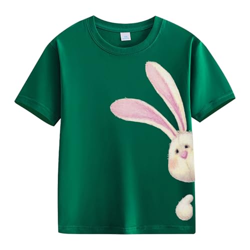 Girls Easter Shirts Cute Bunny Tshirts Kids Happy Easter Tees Cotton Short Sleeve Tops Toddler Girl Easter Outfit