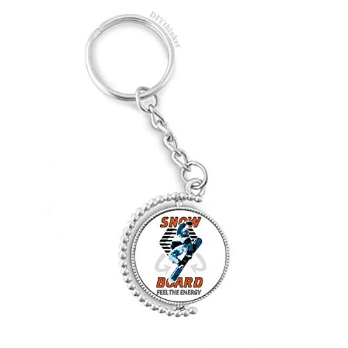 Llavero de deporte de invierno DIYthinker, el regalo ideal con anillo giratorio