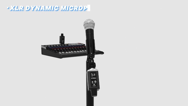 Image of STRICH M3 UHF Wireless XLR Transmitter and Receiver, 16 Channels | 164 ft range plug-on adapter for dynamic and condenser mics; compatible with audio mixers and PA systems