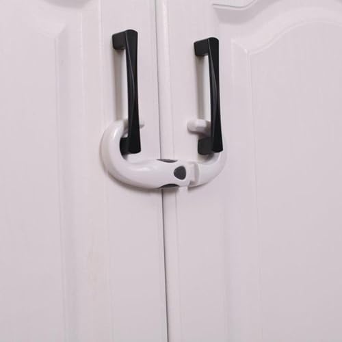 Image of Safe-O-Kid Cabinet Safety Kit | 1 U-Shaped Door Lock, 1 Butterfly Window Lock, 2 Smiley-End Safety Locks, 4 Smiley Corner Protectors & 1 C-Shaped Cupboard Lock | Baby Proofing for Home | Assorted