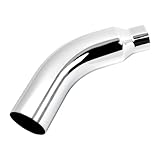 BIGREAT 4 Inch Chrome Plated Diesel Exhaust Elbow Tip,4'' Inlet 6'' Outlet Side Exit Exhaust Tip, 23'' Length Turndown Exhaust Pipe For Pickups, Trucks and Cars