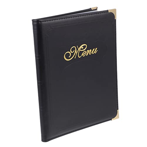 OKUMEYR Restaurant Menu Covers Menu Book Folder Creative Holder for Meal Price Tag Home/bar/Hotel Use Black