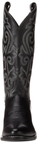 Justin Buck 13" Cowboy Boots for Men - Durable Premium Full-Grain Leather Round Toe Western Boots Build with Cushioned Insole & Full Welt Construction, Black - 9 EEE - Thumbnail 7