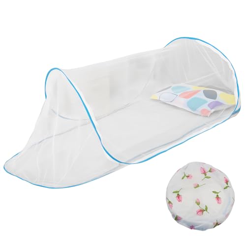 Mosquito Net Tent, Foldable Single Bed Mosquito Net with Zip, Pop-Up Mosquito Net Tent, No Installation Required, Portable Mosquito Net Tent for Travel, Camping, Parks (B)
