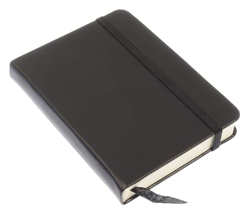 Image of Kangaro Art Sketchbook A6 Black PU Hard Cover 80 Sheets 140 g Cream Paper