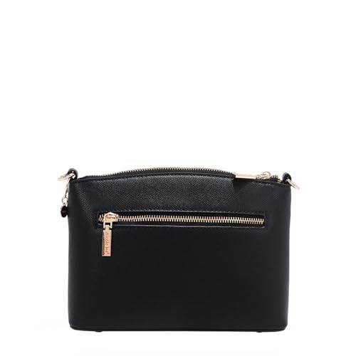 Nicole Lee Vegan Leather Crossbody Bag, Floral Lasercut Design with Rhinestones 5