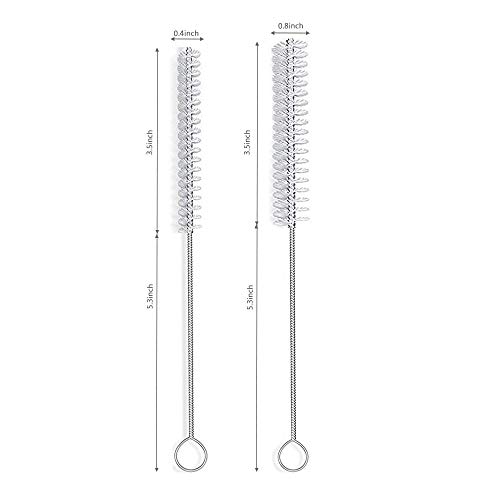 8PCS Thick Glass Graduated Dropper Pipettes Fluid and Liquid Pipettors 0.5ml 1ml 2ml 3ml 5ml 10ml 10CM 20CM with Caps and 2PCS Washing Brushes and 2PCS 20cm Glass Stir Rod(20cm-7.8inch)