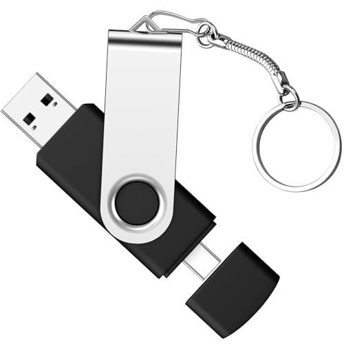 Clé USB C 16 Go OTG pour tablette Android et PC portable, stockage externe amovible noir