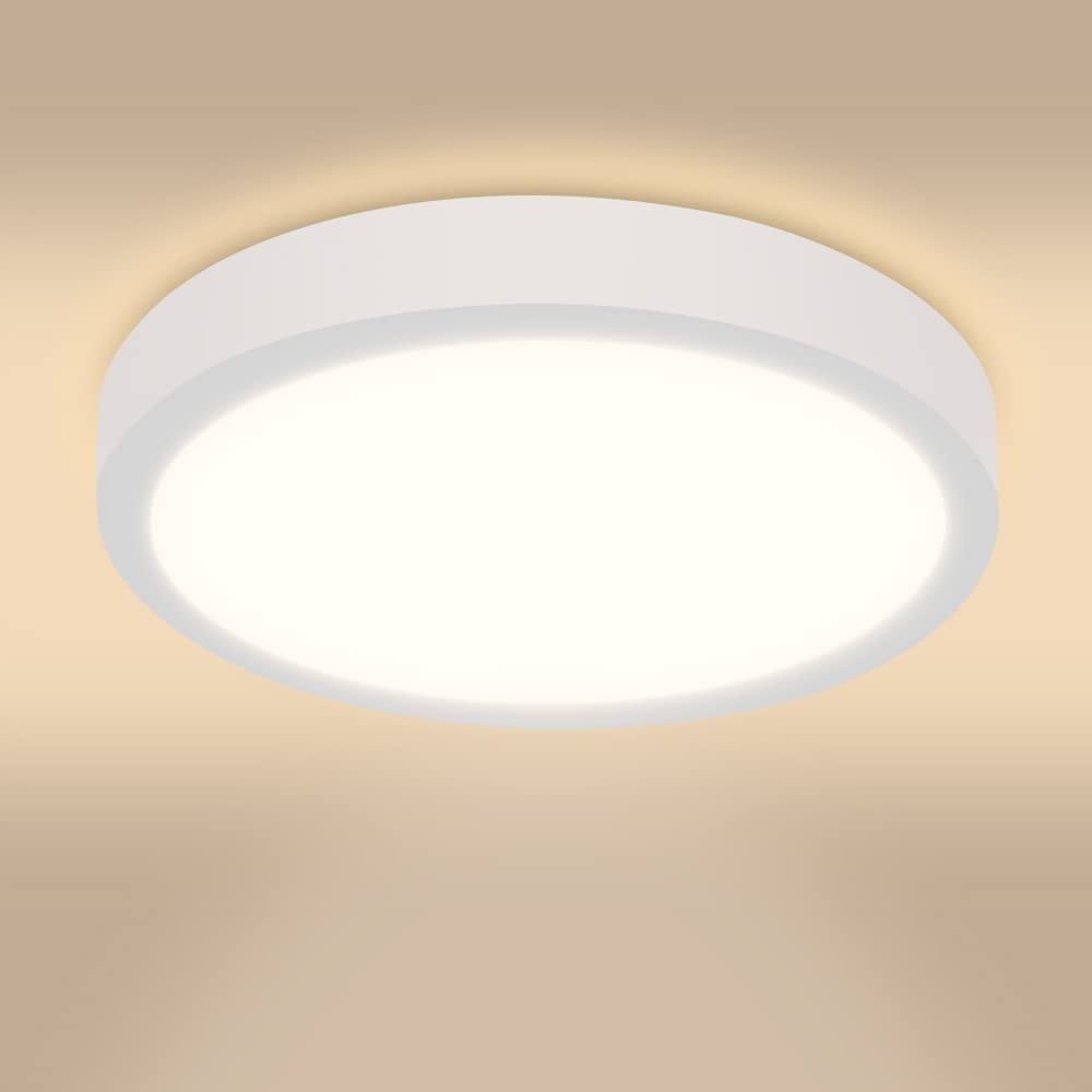 DINGLILIGHTING 24W Surface Mounted LED Ceiling Light, Bathroom Ceiling Light Waterproof, 1920LM LED Ceiling Lamp, 3000K Warm White Flush Ceiling Lights for Bedroom, Kitchen, Living Room