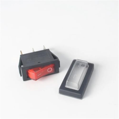 Interrupteur à bascule KCD3 3 broches T16A commutateur bipolaire rouge 250V