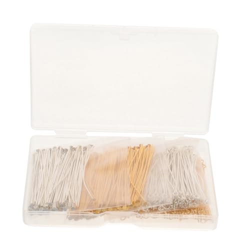 HAPINARY 600-piece Jewelry Making Pin Set Earring Making Pin DIY Necklace DIY Needle Jewelry Accessories Stainless Steel Flat Head