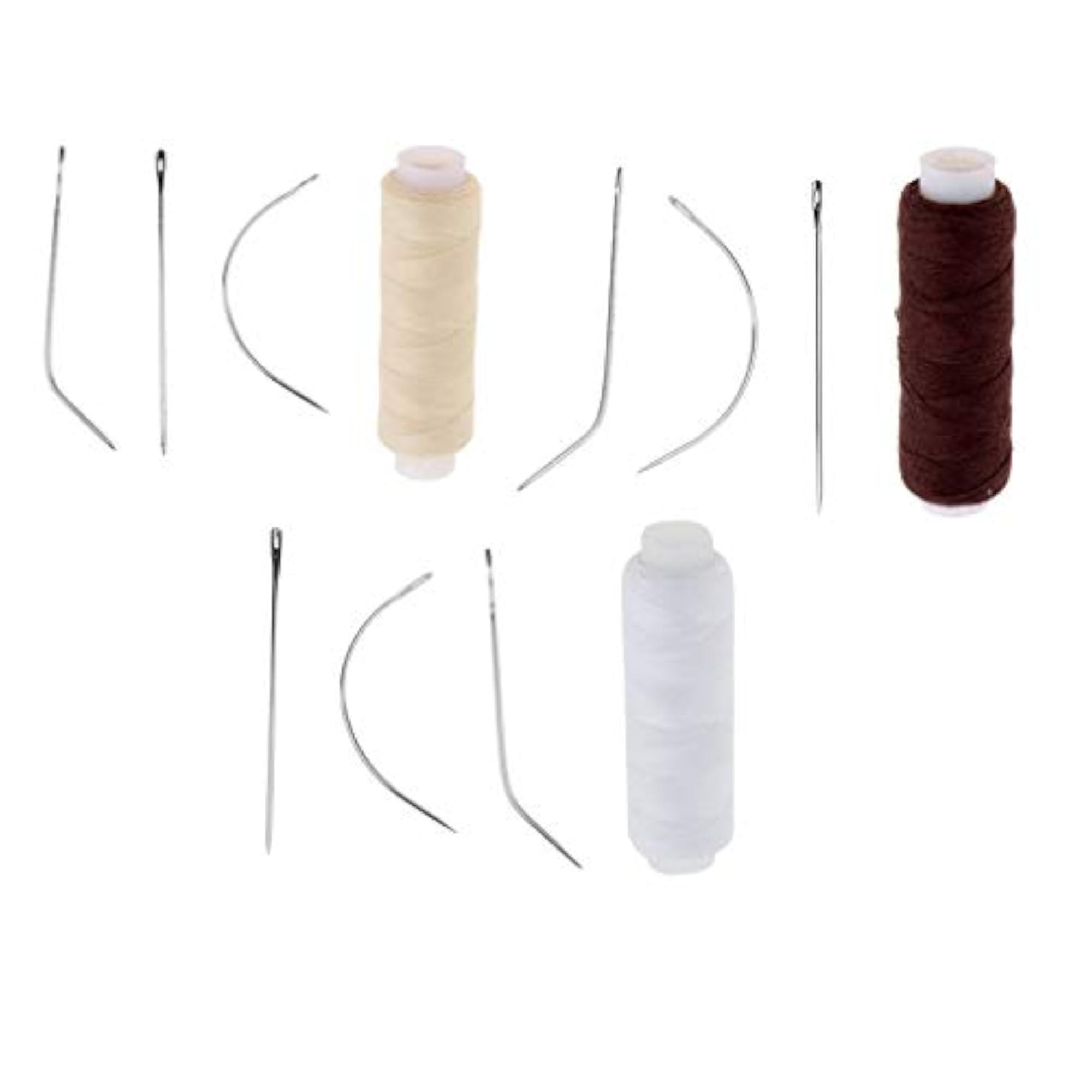 4 Set Hair Sewing Weaving Thread Needles Kit for Hair Extensions