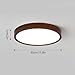 LZHUYE Modern Wood Ceiling Light with Walnut Finish, LED Flush Mount Ceiling Lighting Fixtures, Ceiling Lamp with Remote Control, 3-Color Dimming 3000K-6000K for Bedroom Lighting Fixtures(30cm)