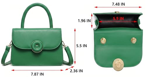 Image of Mini Crossbody Bag for Women, Cute Mini Purse, Ladies Small Top Handle Satchel, Trendy Daily Clutch PU Leather