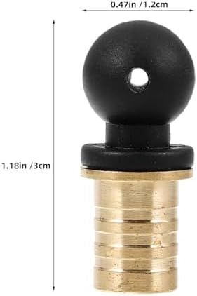 Garneck 4pcs Gourd Wine Stoppers with Brass Mouth Unique Diy Beverage Bottle Caps Vacuum Wine Sealer for Preservation and Decorative Chinese Gourd Design image 3