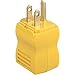 Legrand   15 Amp 125V Maxgrip M3 Straight Blade Plug, NEMA 5-15P, Yellow (1 Count) - Pass & Seymour PS5965YCC20