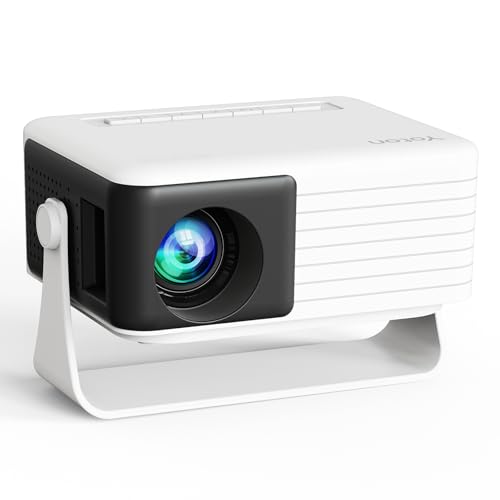 YOTON Mini Beamer Klein [180° Drehung & Auto Keystone] Projektor 1080P Unterstützt 15000L, 50% Zoom Tragbarer Beamer für Heimkino Schlafzimmer Kompatibel mit HDMI/USB/Handy/PS5/TV Stick, Schwarz