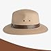 Henschel Men's Outback Crushable Cotton Canvas with Leather Band Hat, Khaki, X-Large