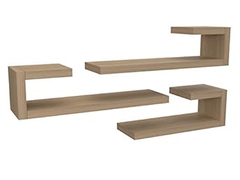 Foto di VE.CA-Italy Set 3 MENSOLE Design Shelves Tiffany in Legno di Alta QUALITA' Made in Italy Regal Rovere Rock