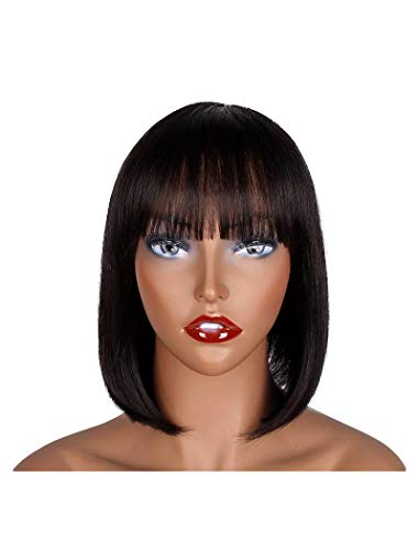 Image of SkyHair Premium Japanese Kanekalon Synthetic Technology Hair Wig for Women with Natural-Looking Bangs - Undetectable, Realistic, Full Head Wig for Daily Use, Chemo, Volume & Length (Matte Brown, 12 Inches)