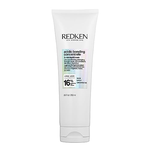 Redken Maschera Liquida Riparatrice, Azione in 5 Minuti, Ripara I Legami, Ultra Idratante, Per Capelli Secchi e Danneggiati, Acidic Bonding Concentrate, 250 ml