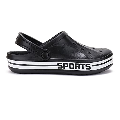 Image of BERSACHE Men Casual Lightweight Clog(Grey) ORI(C)-1907 (Black, Numeric 9)