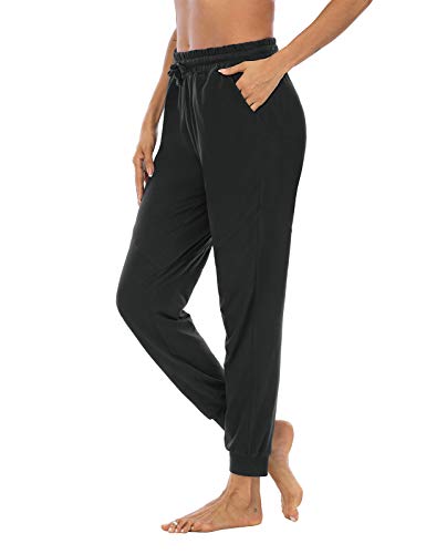 DIBAOLONG Womens Yoga Sweatpants Workout Joggers Pants Comfy Loose Drawstring Lounge Pajama Pants with Pockets Gray