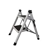 脚立 折りたたみ ステップスツール (ホワイト, 2段)