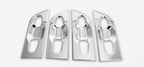 【Icey car parts】「トヨタ アルファード ヴェルファイア 30系(For ALPHARD ELLFIRE)2015年〜 に適する 」ドア アウター ハンドル ボウルパネル カバー フレーム 社外品 ベゼル ドレスアップ ガーニッシュ (シルバ