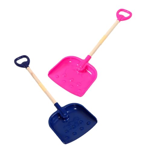 Mikikit 2pcs Kids Yard Tools Portable Plastic Shovels for Toddlers Beach Sand Shovels Snow Removal Shovels and Garden Digging