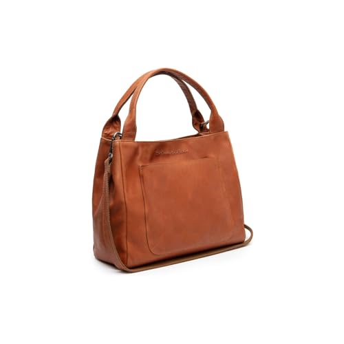Sac à main bandoulière Tenara en cuir cognac pour organiser facilement vos affaires
