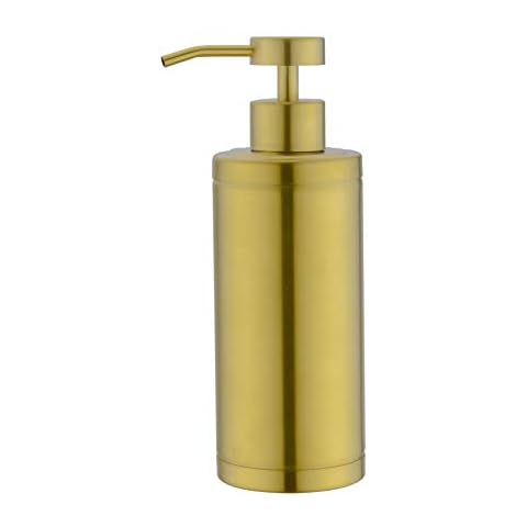 GICASA Premium Stainless Steel Countertop Soap Dispenser, Brushed Gold Liquid Hand Soap Dispenser for Kitchen and Bathroom Cover