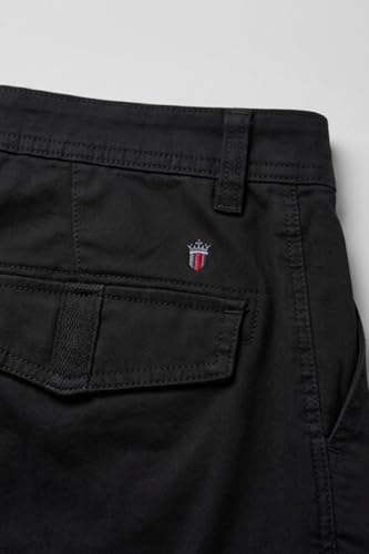 Image of Louis Philippe Men's Relaxed Straight fit with Multi Utility Pockets Stretch Fabric for Comfort Travel Friendly Casual Trouser
