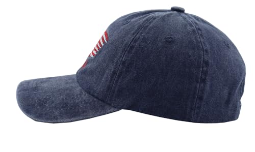 Image of American Flag Hats for Men Women, Embroidered Adjustable Cotton USA Baseball Cap