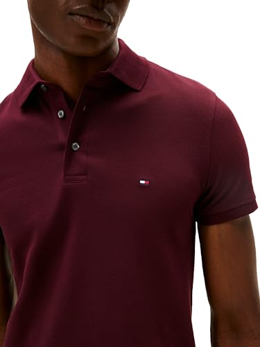 Tommy Hilfiger Men's Short Sleeve Polo Shirts in Slim Fit with Stretch and Organic Pique Cotton2