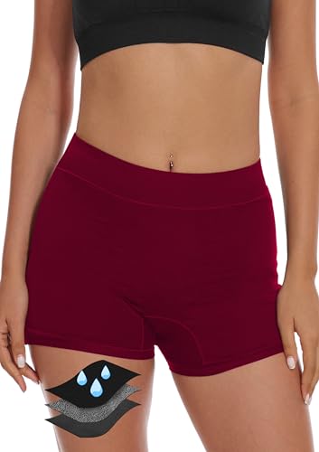 Image of YESWEL Overnight Period Shorts For Women, Leak-proof, Heavy Flow, Menstrual Absorbent Boyshorts