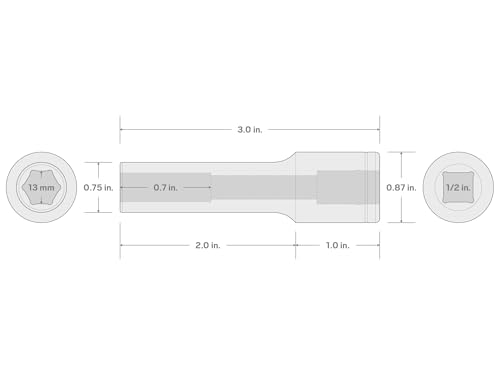 Image of TEKTON 1 /2 Inch Drive x 13 mm Deep 6-Point Socket | SHD23113