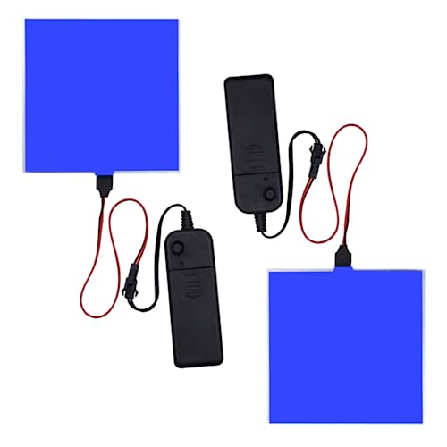 Image of Electroluminescent EL Panel Light, DIY EL Light Cuttable Paper for Decoration /Cosplay /Funny Birthday Parties /Horror Theme Parties /Pumpkinhead,Yellow (10cmx10cm)-1PCS (2, Blue)