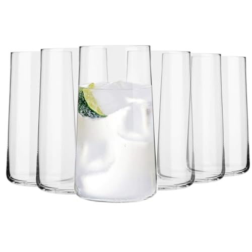 Krosno Bicchieri Acqua Succo Highball Vetro | Set di 6 | 540 ML | Collezione Avant-Garde | Ideale per la Casa, Ristorante e Ricevimenti | Adatto alla Lavastoviglie