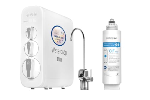 Waterdrop G3P600 RO System with G3-N1CF Replacement Filter Bundle