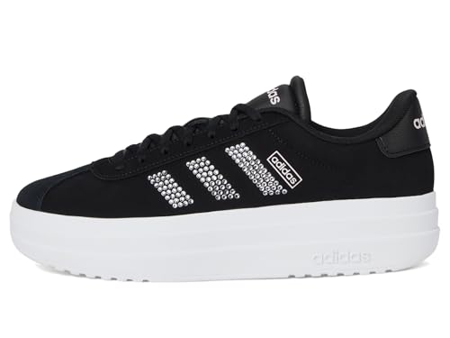 Image of adidas Womens Vl Court Bold Lace Up Sneakers Shoes Casual - Pink