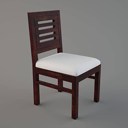 Image of WOODBONE 4 Seater Dining Table with Chair || Dining Room Set || Dining Table Set || Solid Wood Dining Table 4 Seater || Wooden Dining Table 4 Seater || 4 Seater Mahogany