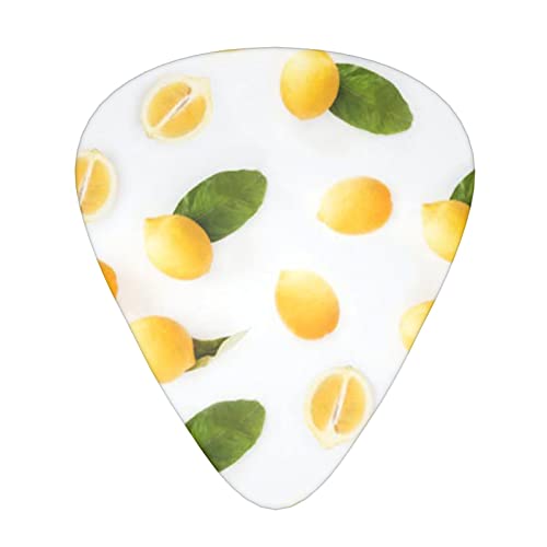Lot de 12 médiators fins et épais pour guitare basse électrique Jaune citron - Les Beatles, Paul McCartney, John Lennon, RIngo Starr, George Harrison Lot de 12 médiators fins et épais pour guitare basse électrique Jaune citron