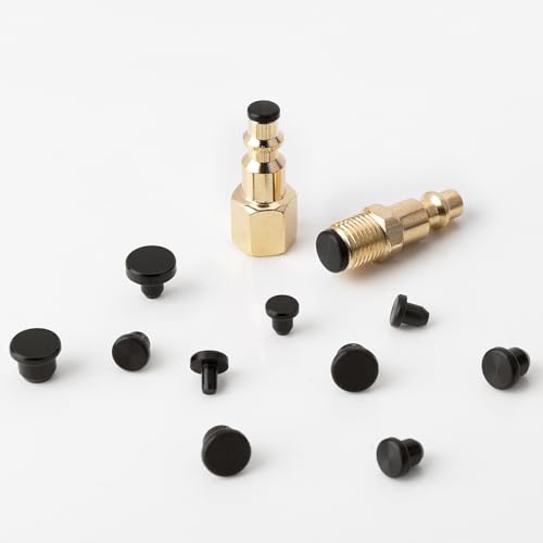 Image of 90 Pcs Silicone Rubber Hole Plugs - Assorted Sizes 4-9.5mm, Durable Round Rubber Stopper Plugs for Holes, Waterproof Black Silicone Plugs Set for Bottles, Pipes, and Test Tubes (90)