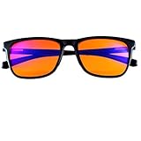 Orange lenses BLOCK 99.9% of ALL BLUE LIGHT, which may support natural melatonin production and help promote deeper, more restful sleep at night. Crafted for PROFESSIONALS, GAMERS and STUDENTS—ideal for remote work, long study hours, or intense gamin...