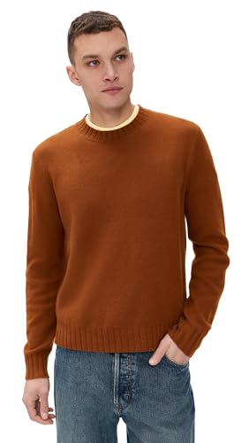 Madewell Men's Crewneck Sweater in Heritage Merino Wool, Roasted Orange, L