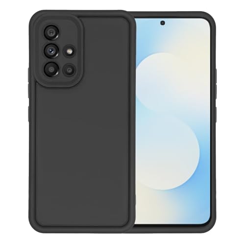 Kaywzo Hülle für Samsung Galaxy A71 4G Weich TPU Handyhülle mit Kameraschutz Design Reiner Farbe Silikon Stoßfest Kratzfeste Schutzhülle Cover Case Schwarz