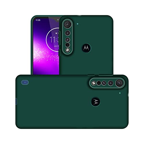 Image of Case Creation Liquid TPU Silicone Cover for Moto G8 Power Lite Soft Case,Anti-Dirty Slim Case Matte Candy TPU Raised bezel (Splash of color) Back Case Cover for Motorola Moto G8 Power Lite -Lake Green