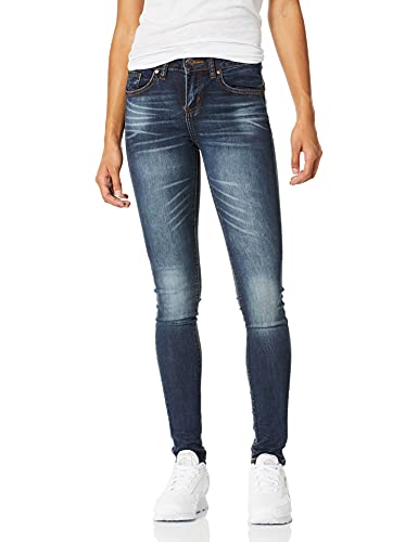 COVER GIRL womens Skinny Butt Shaping Low Rise Cute Sexy Dark Blue Washes Jeans, Biker Blue, 22 Plus